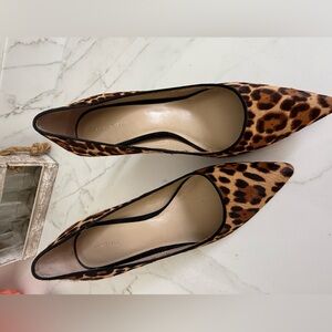 Ann Taylor Brown Leopard Print Heels Size 8